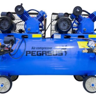 MÁY NÉN KHÍ DÂY ĐAI PEGASUS 2 ĐẦU NÉN, 2 MOTOR TM-V-0.25/12.5×2-230L (6HP)