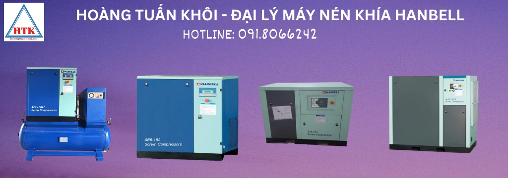 máy nén khí trục vít hanbell đài loan